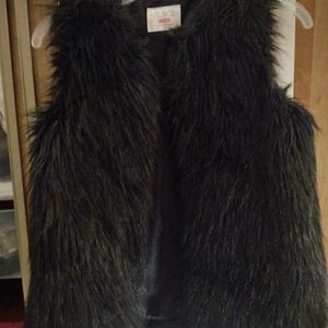 Cute faux fur vest jacket